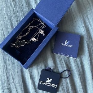 Swarovski Nao boy pendant necklace black crystals